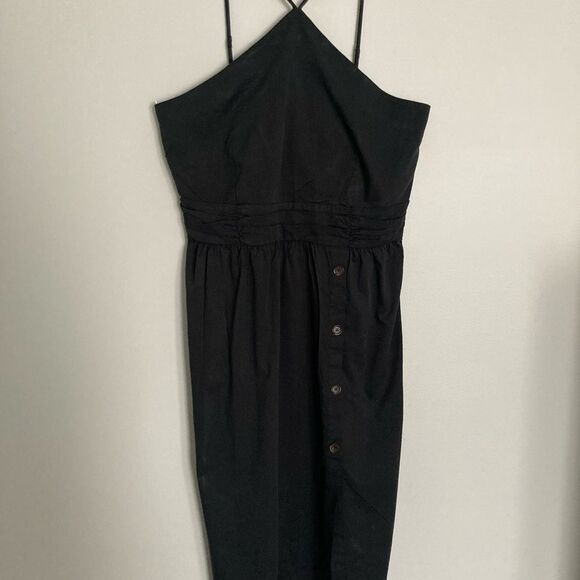 BANANA REPUBLIC Black Halter Dress Size 14 Tall NWT - Picture 3 of 9
